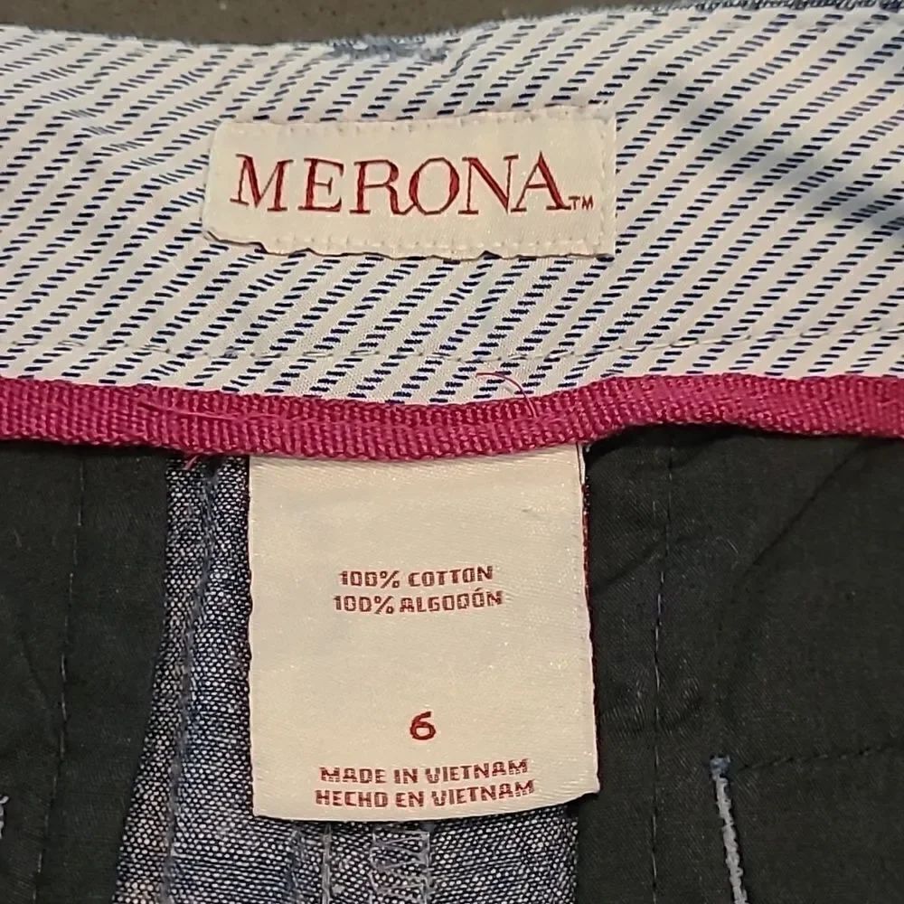 Merona Blue Cotton Shorts with Pockets - Picture 5 of 9